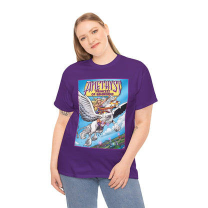 Amethyst Princess of Gemworld T-Shirt - George Perez Art - Riding Her Pegasus - DC Comics
