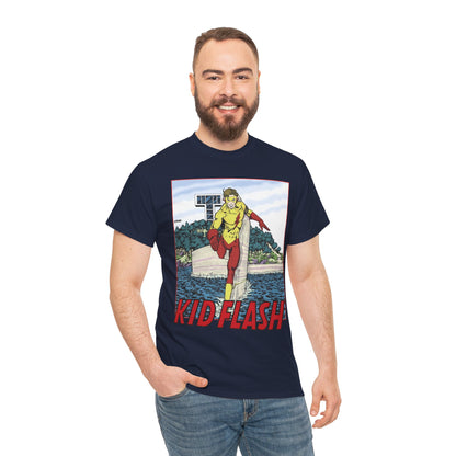 Kid Flash T-Shirt - George Perez Art - Wally West - New Teen Titans Member - Titans Tower - Future Flash - DC Comics