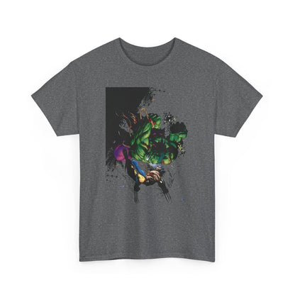 Wolverine Vs Hulk T-Shirt - Adam Kubert Art - Marvel Comics - Logan, X-Men, Bruce Banner - Great Fight Image