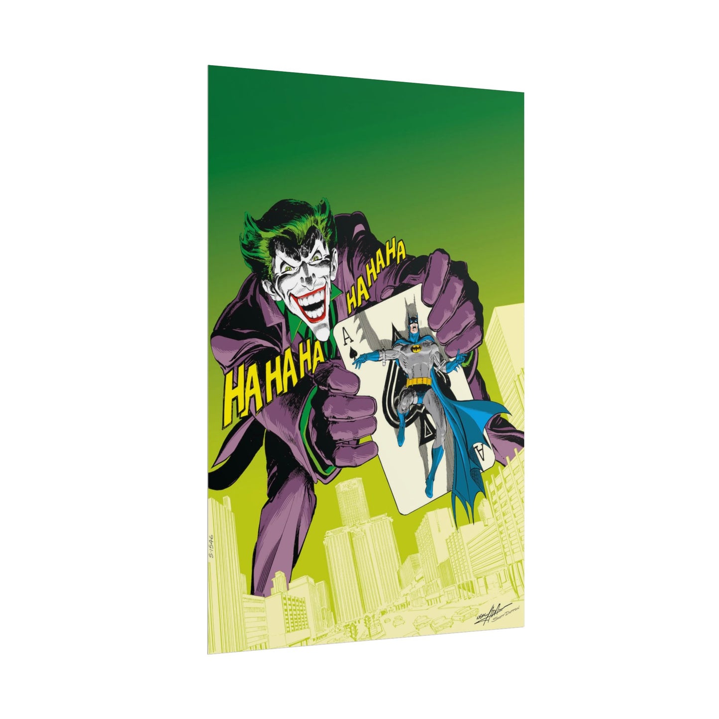 Batman Vs Joker Rolled Poster - Neal Adams Art - Bronze Age Art - DC Comics - Multiple Sizes Up to 24"x36"