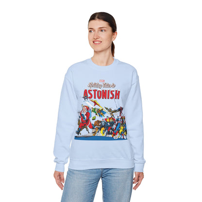 Marvel Comics Christmas Crewneck Sweatshirt - Spider-Man, Punisher, Ghost Rider, X-Men, Fantastic Four