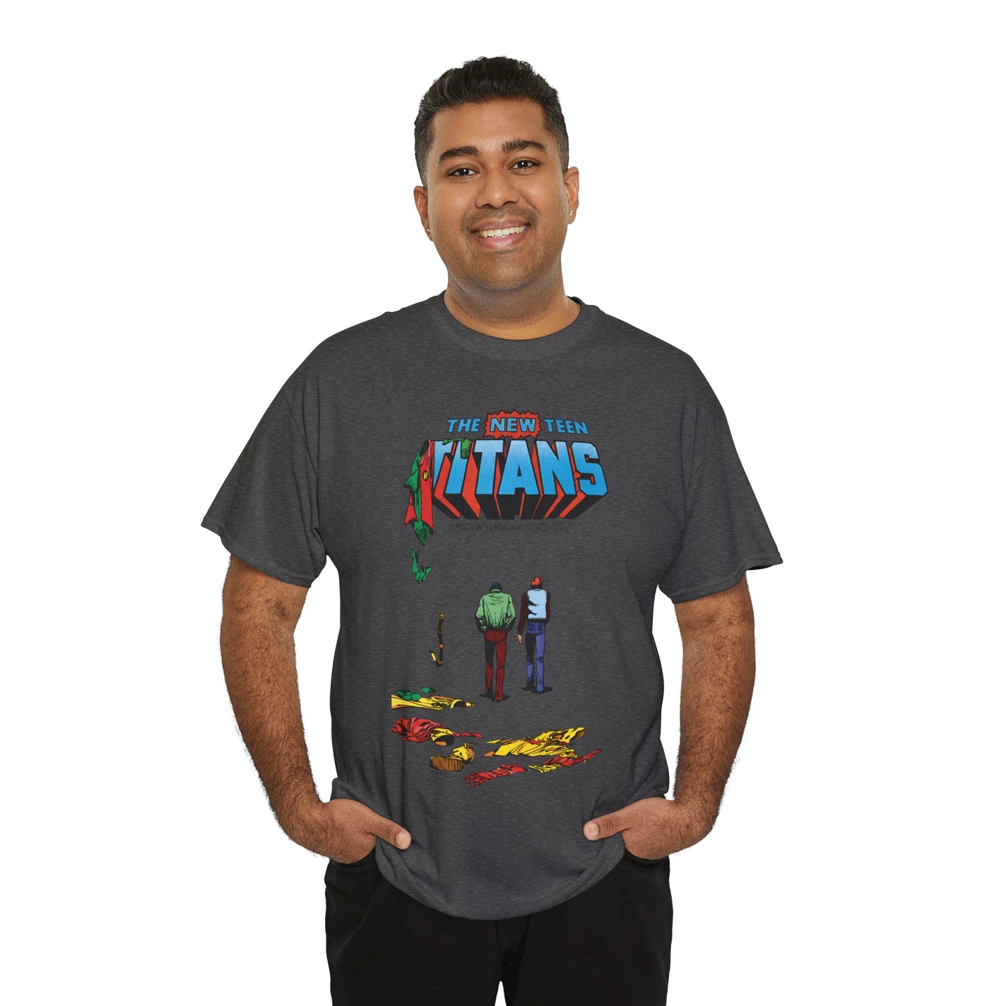 New Teen Titans T-Shirt - George Perez Art - Robin, Kid Flash Quitting - #39 Cover - DC Comics
