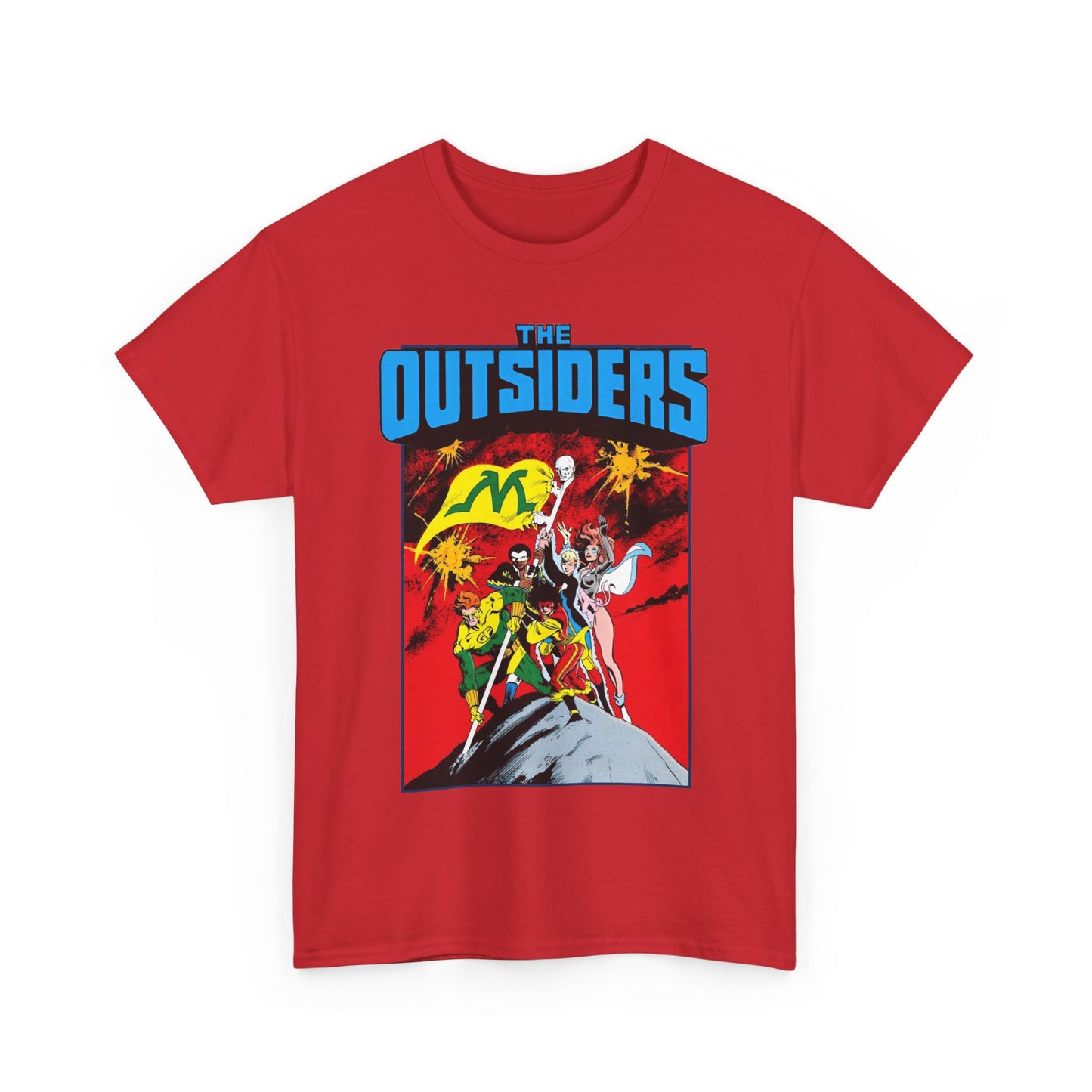 Outsiders T-Shirt - Alan Davis Art - Geo-Force, Halo, Black Lightning, Metamorpho, Katana - DC Comics