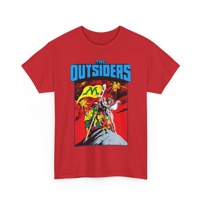 Outsiders T-Shirt - Alan Davis Art - Geo-Force, Halo, Black Lightning, Metamorpho, Katana - DC Comics