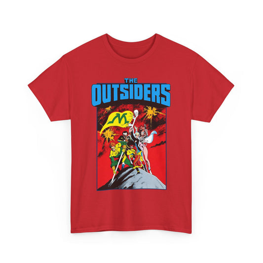 Outsiders T-Shirt - Alan Davis Art - Geo-Force, Halo, Black Lightning, Metamorpho, Katana - DC Comics
