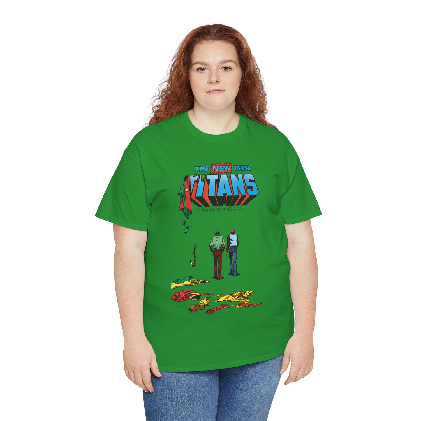New Teen Titans T-Shirt - George Perez Art - Robin, Kid Flash Quitting - #39 Cover - DC Comics