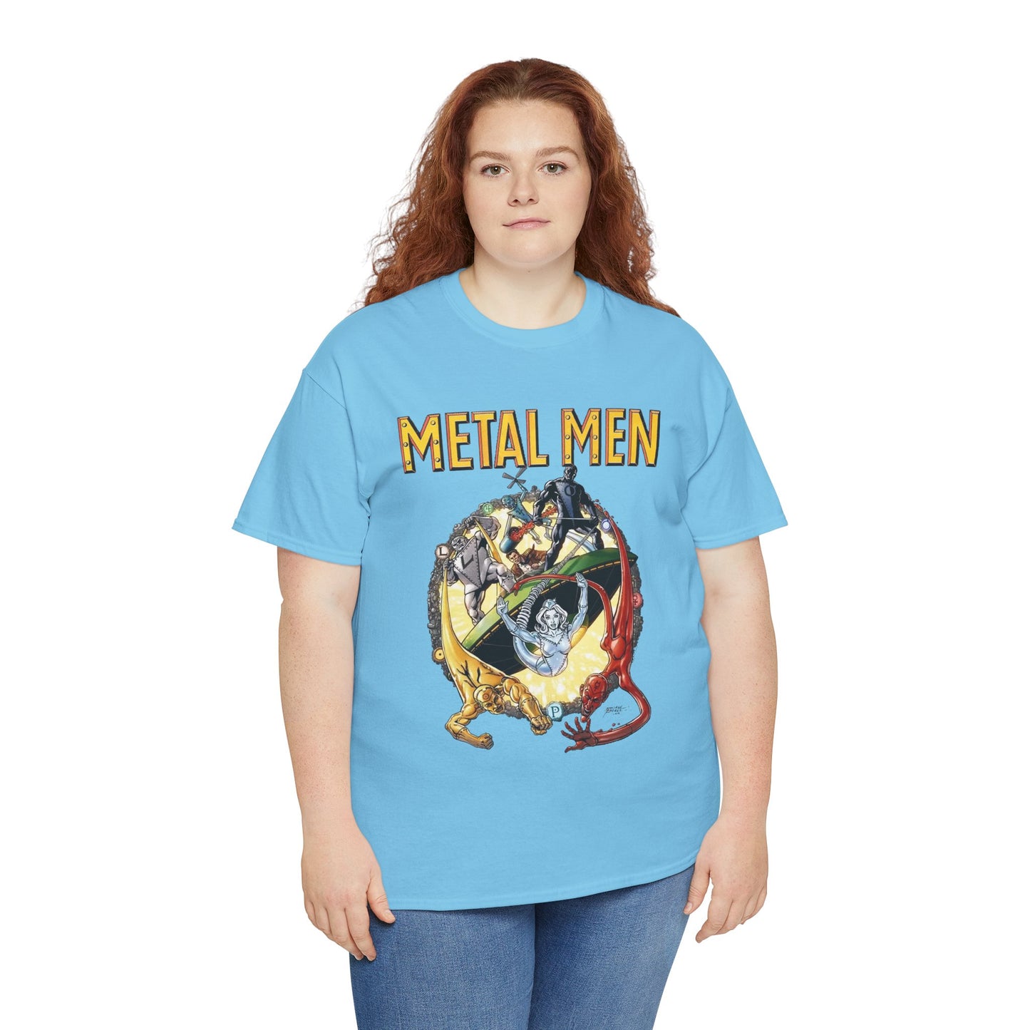 Metal Men T-Shirt - George Perez Art - DC Comics - Classic Silver Age Team - Mercury, Iron, Tin, Gold