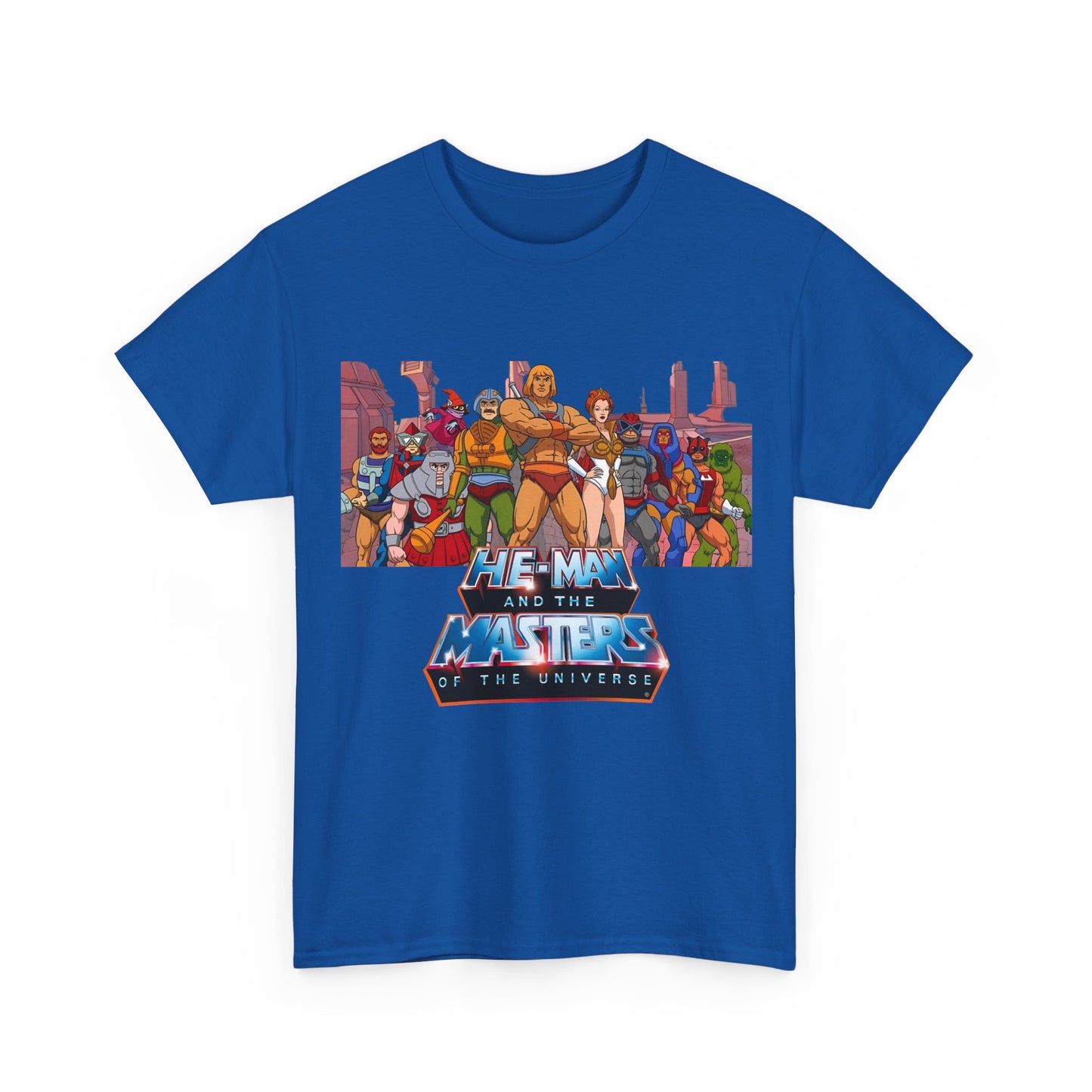 Masters of the Universe T-Shirt - He-Man, Man-At-Arms, Teela, Orko, Fisto, Moss Man, Ram Man - 1980s Filmation Art