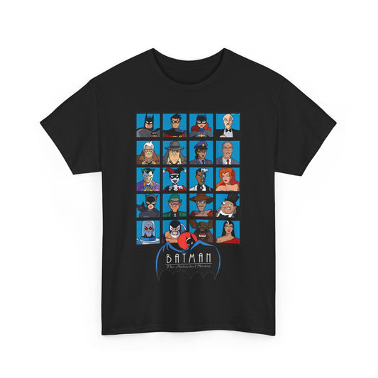 Batman T-Shirt - Animated Series - Harley Quinn, Batgirl, Joker, Bane, Robin, Two-Face, Catwoman, Riddler - Classic TV Cartoon Series