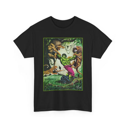 Incredible Hulk T-Shirt - Joe Jusko Art - Hulk Fighting Lions and Tigers (But No Bears, Oh My!) - Marvel Comics