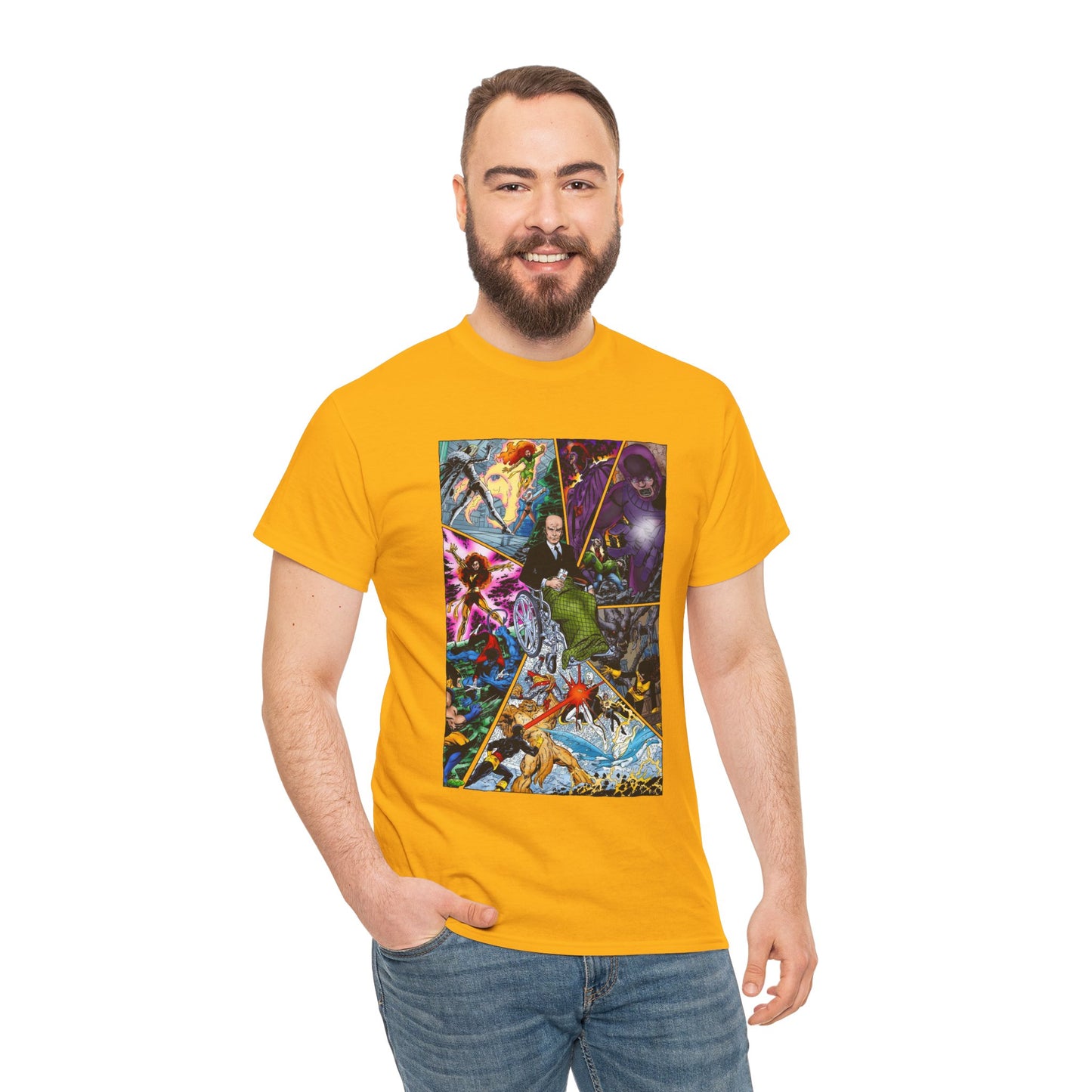 Professor X T-Shirt - John Byrne Art - Charles Xavier, X-Men Founder - Dark Phoenix, Cyclops, Sentinels - Marvel Comics