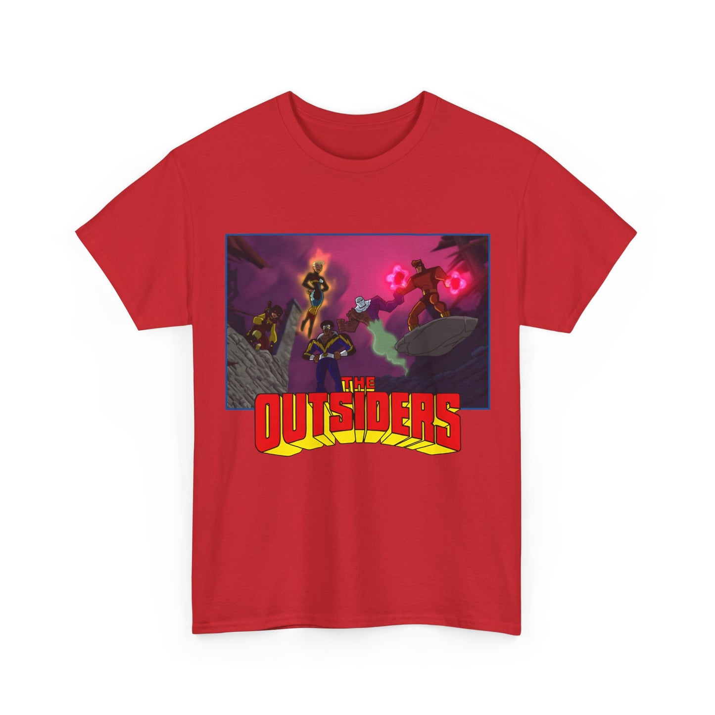 Outsiders T-Shirt - Batman: Brave & Bold Series - Halo, Geo-Force, Black Lightning, Katana, Metamorpho - DC Comics