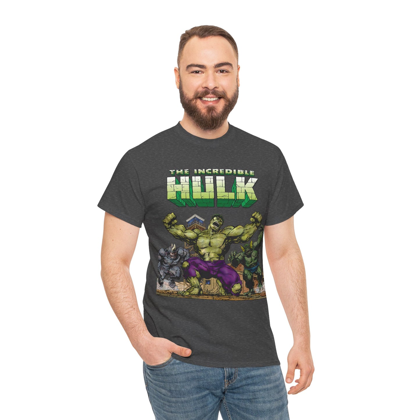 Incredible Hulk T-Shirt - Classic John Byrne Art - Rhino, Abomination - Marvel Comics - Bruce Banner