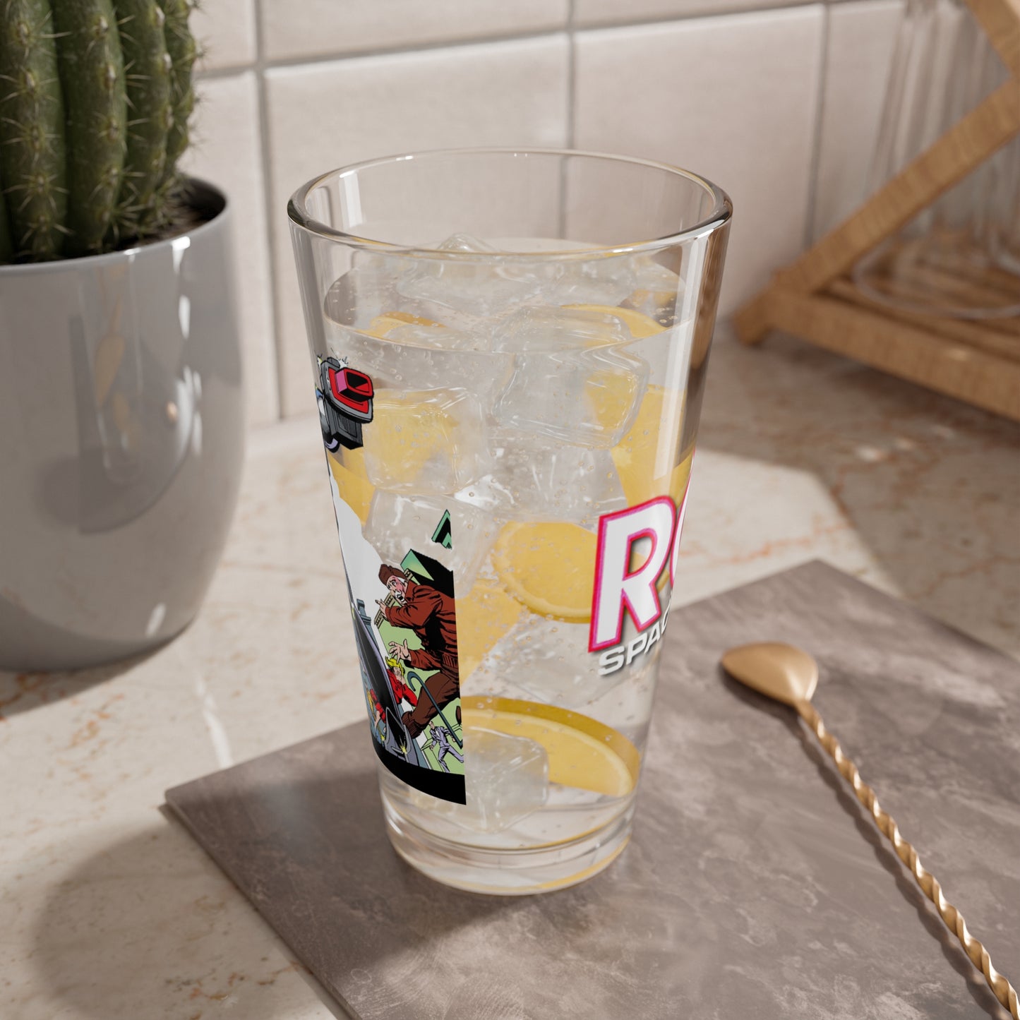 ROM Spaceknight Pint Glass, 16oz - Marvel Comics Art - Dire Wraiths - Popular 1980s Comic Series