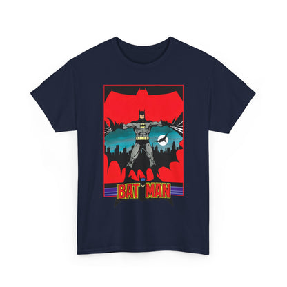 Batman T-Shirt - George Perez Art - 1980s JLA Postcard Art - DC Comics