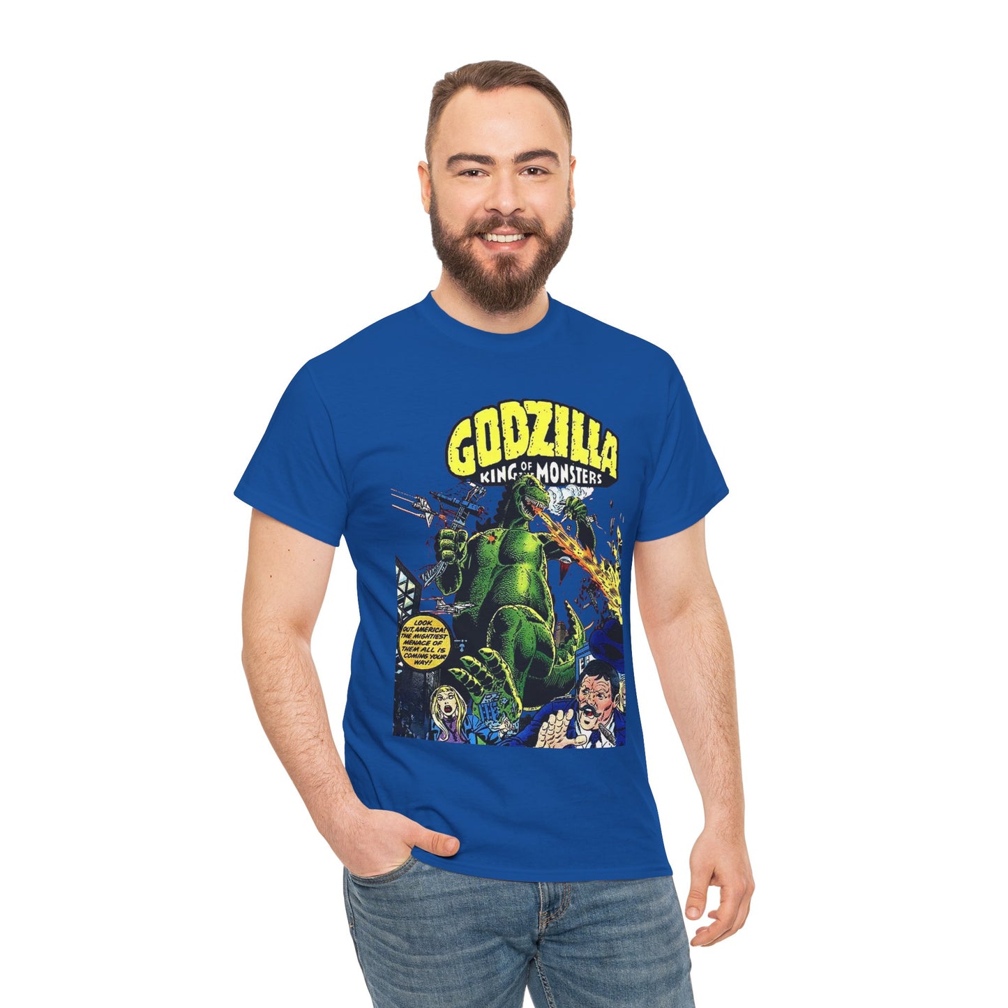 Godzilla T-Shirt - King of the Monsters - 1970s Comic Series - Marvel Comics - Bronze Age Monster Comic
