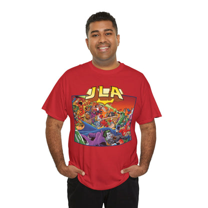 JLA: The Nail T-Shirt - Alan Davis Art - Green Lantern, Batman, Wonder Woman, Flash - DC Comics
