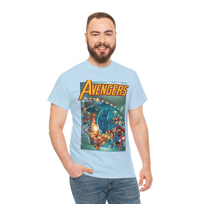 Avengers Vs Guardians of the Galaxy T-Shirt - George Perez Art - Tomorrow's Avengers - Thor, Captain America, Iron Man, Scarlet Witch, Vision, Wonder Man - Marvel Comics