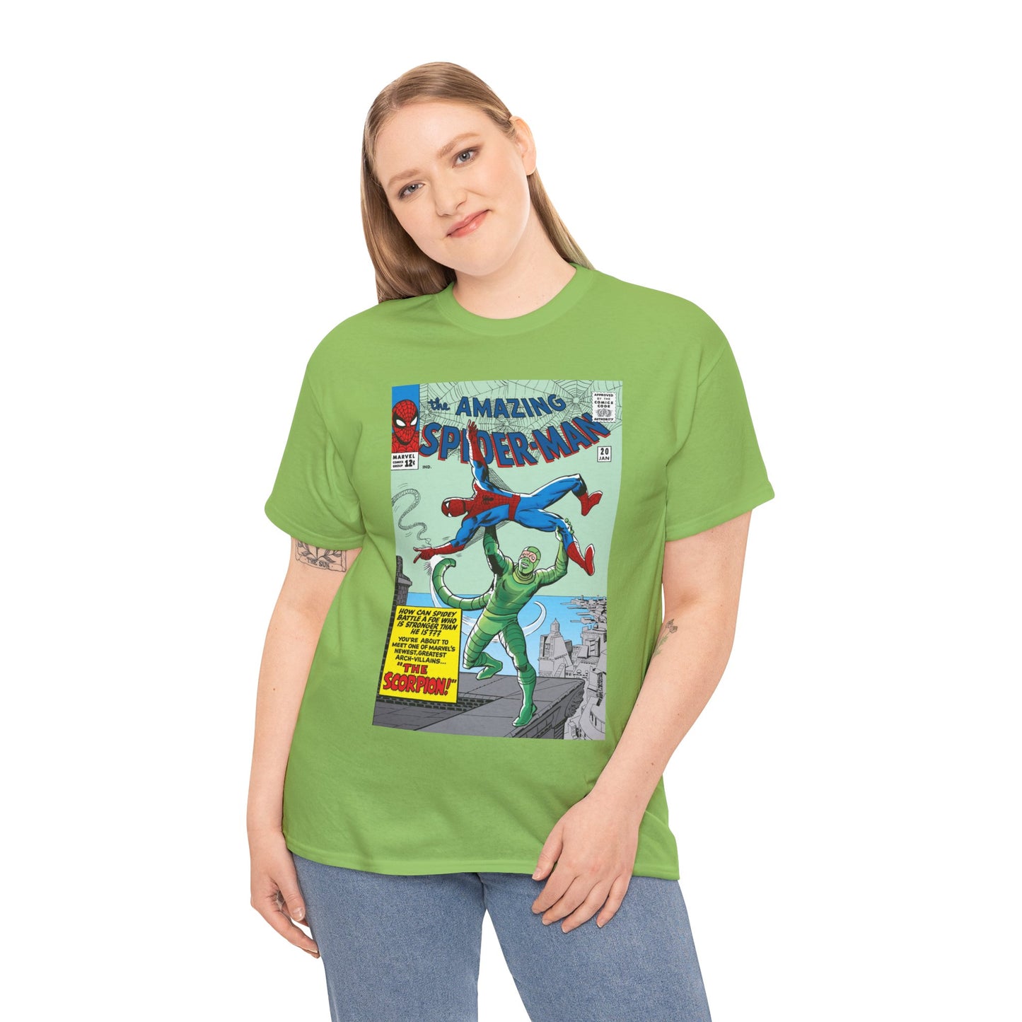 Amazing Spider-Man T-Shirt - Steve Ditko Art - Vs The Scorpion - Marvel Comics