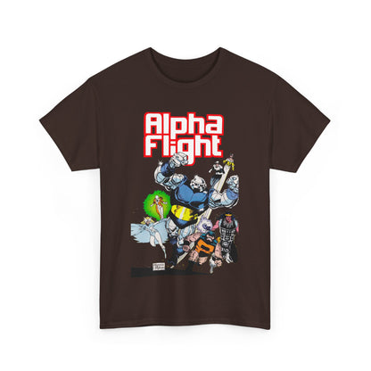 Alpha Flight T-Shirt - Mike Mignola Art - Shaman, Snowbird, Northstar, Aurora, Box, Vindicator, Puck - Canada's Super-Team - Marvel Comics