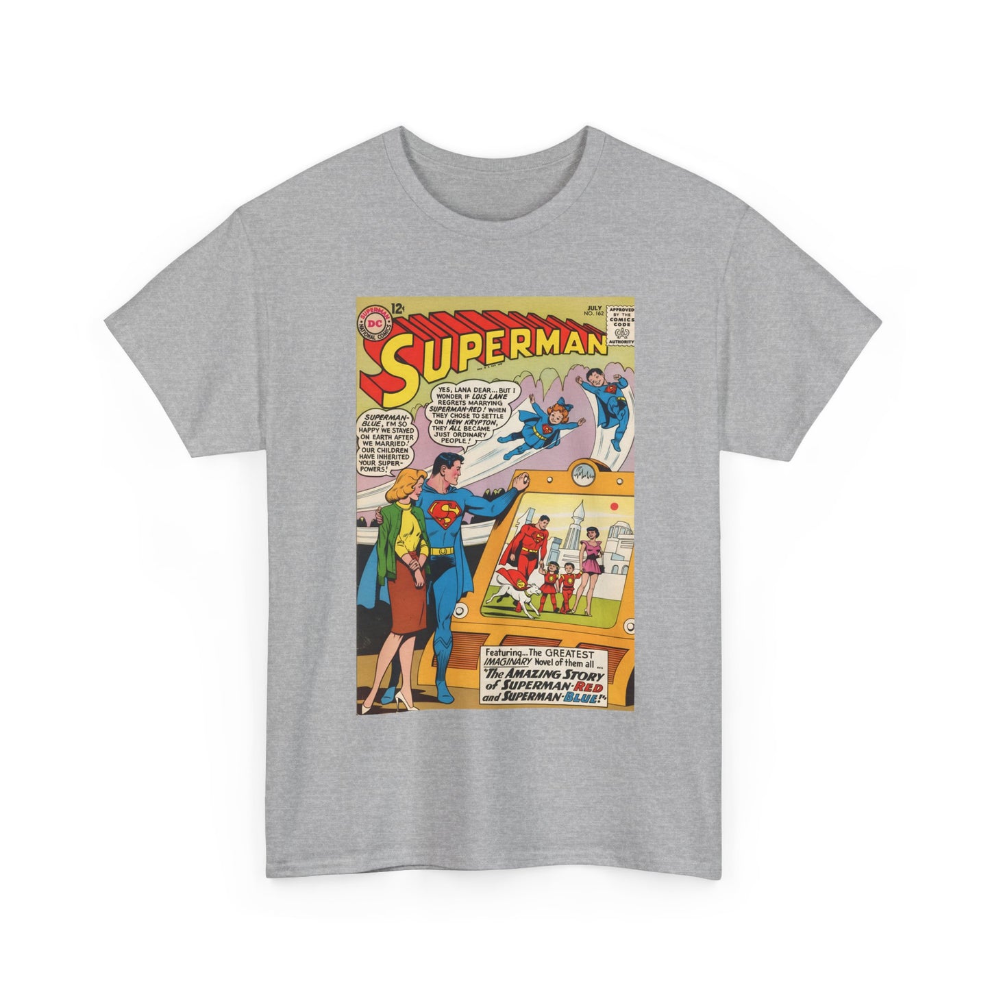 Superman #162 T-Shirt - Superman Blue & Red - Classic Silver Age Imaginary Story - DC Comics