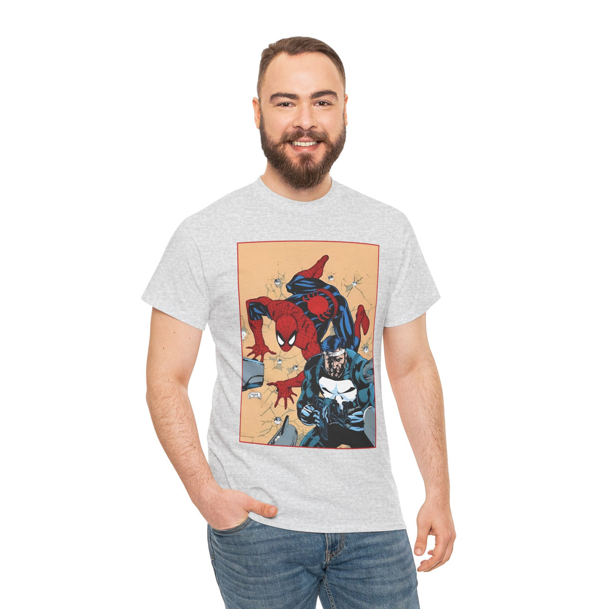 Spider-Man & Punisher T-Shirt - Jim Lee Art - Marvel Comics