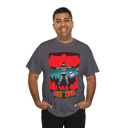 Batman T-Shirt - George Perez Art - 1980s JLA Postcard Art - DC Comics