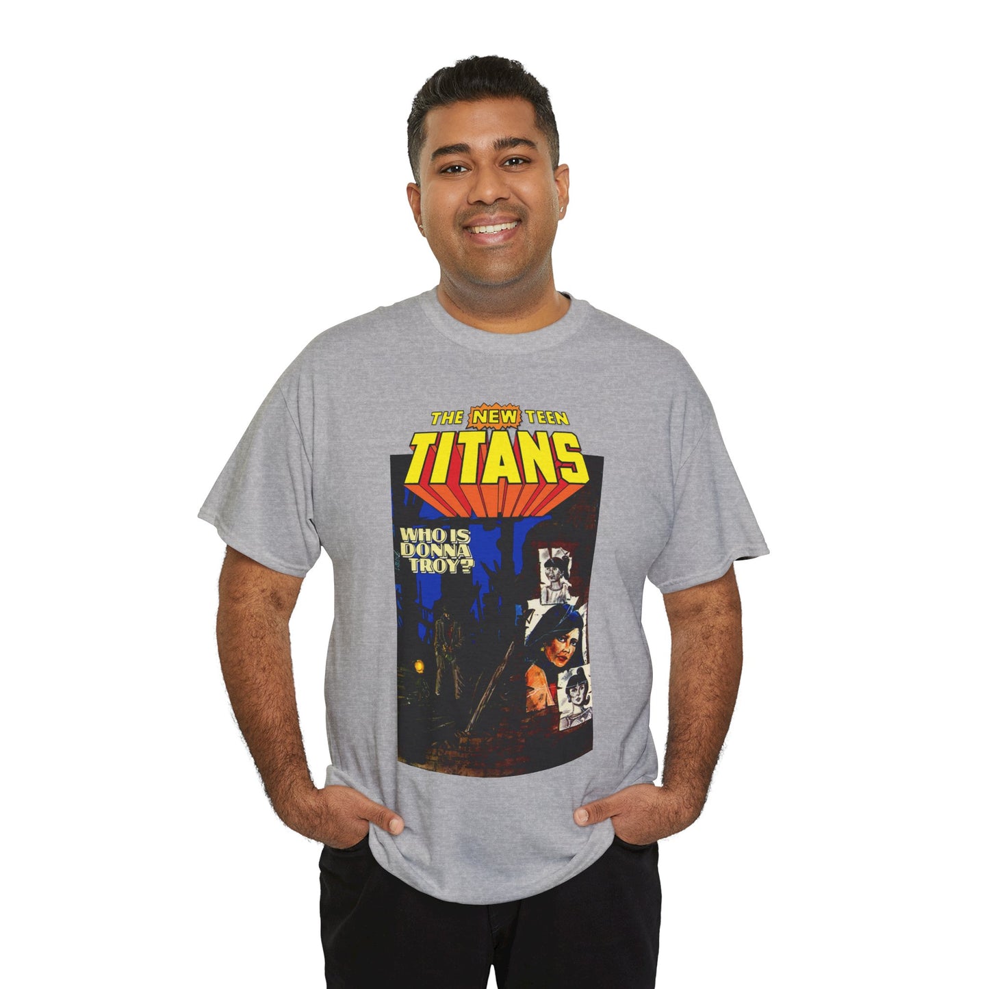 New Teen Titans T-Shirt - Classic George Perez Art - Who is Donna Troy? - Iconic Story and Cover - Robin/Dick Grayson - Popular DC Comics 1980s Series