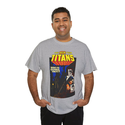 New Teen Titans T-Shirt - Classic George Perez Art - Who is Donna Troy? - Iconic Story and Cover - Robin/Dick Grayson - Popular DC Comics 1980s Series