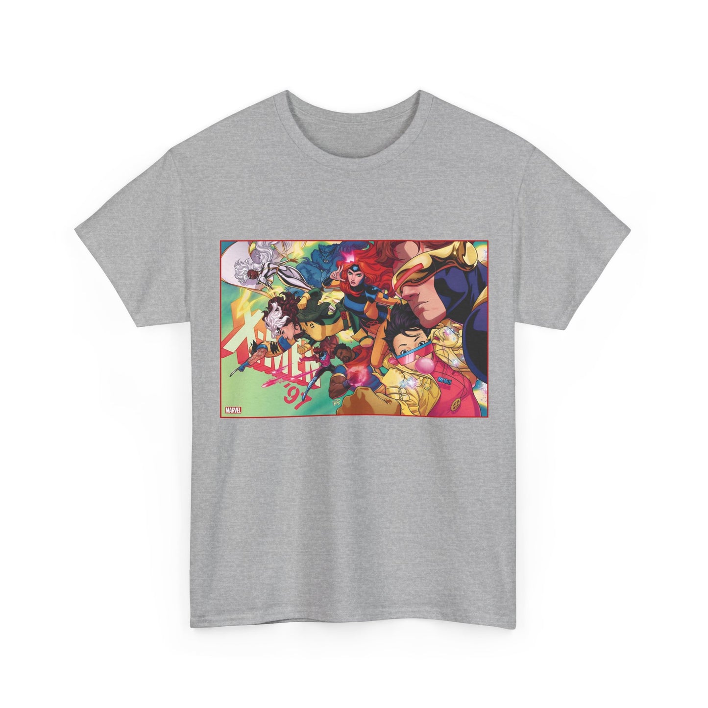 X-Men '97 T-Shirt - Russell Dauterman Art - Cyclops, Jean Grey, Rogue, Storm, Jubilee, Beast, Gambit, Bishop, Wolverine - Marvel Comics