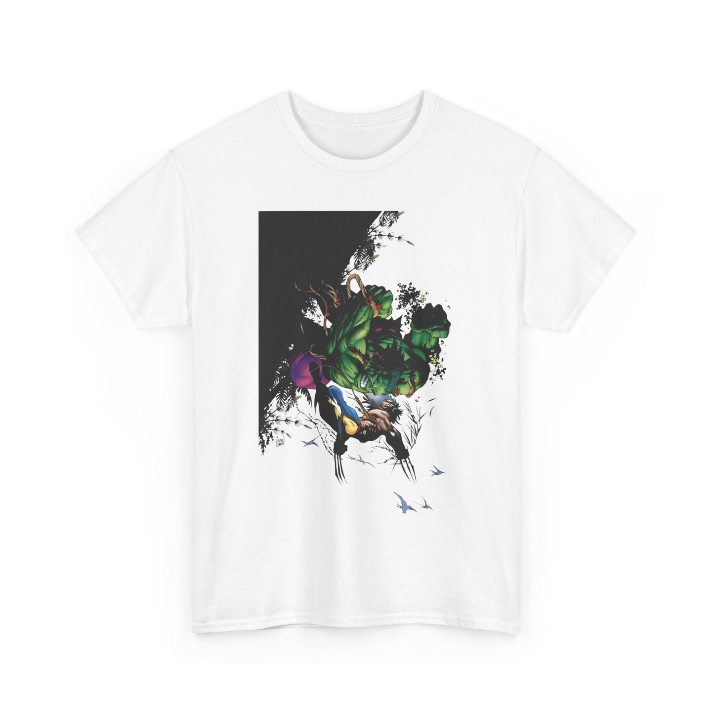 Wolverine Vs Hulk T-Shirt - Adam Kubert Art - Marvel Comics - Logan, X-Men, Bruce Banner - Great Fight Image