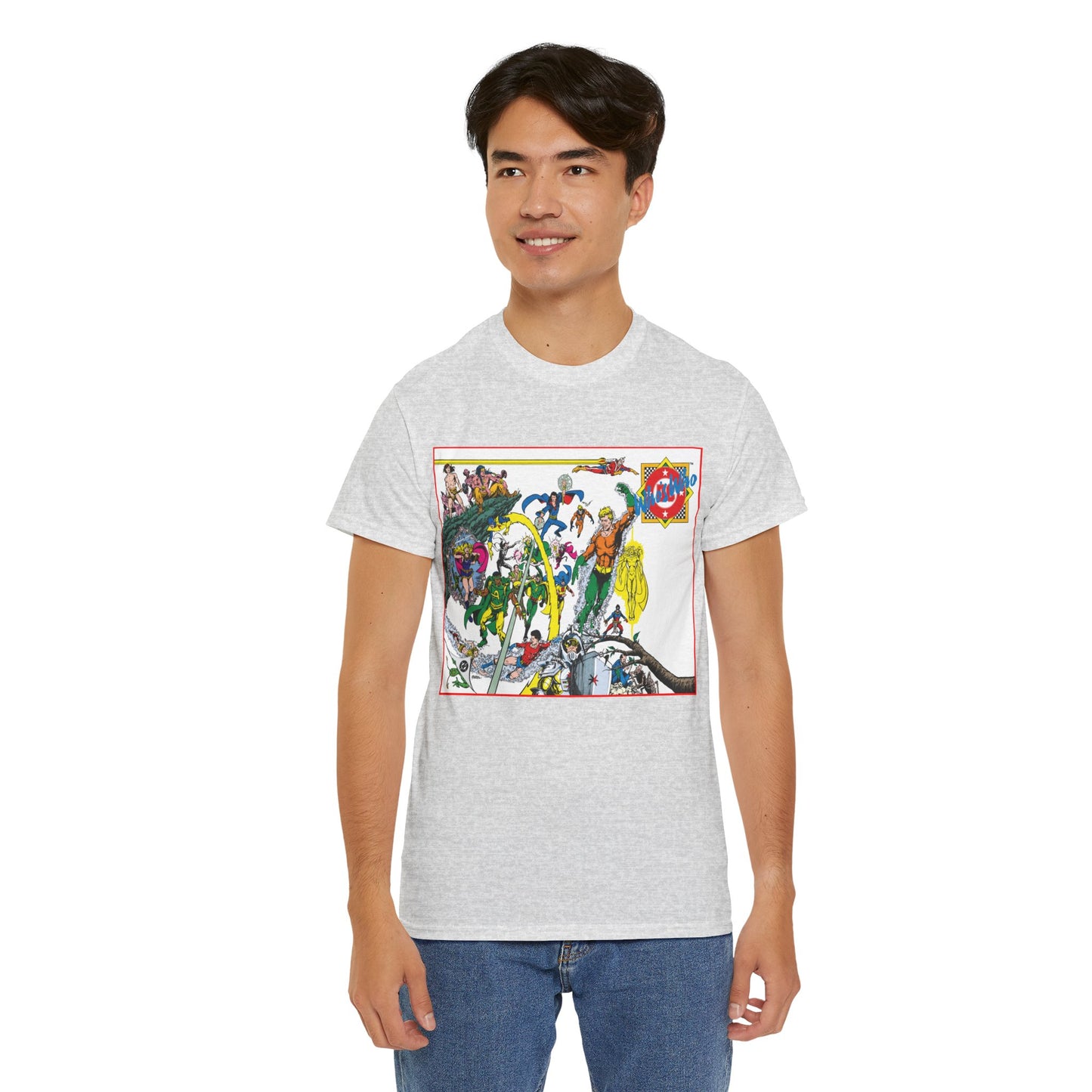 Who's Who in the DC Universe T-Shirt - George Perez Art - #1 Cover - Aquaman, Arion, Amazing Man, Amethyst - DC Comics