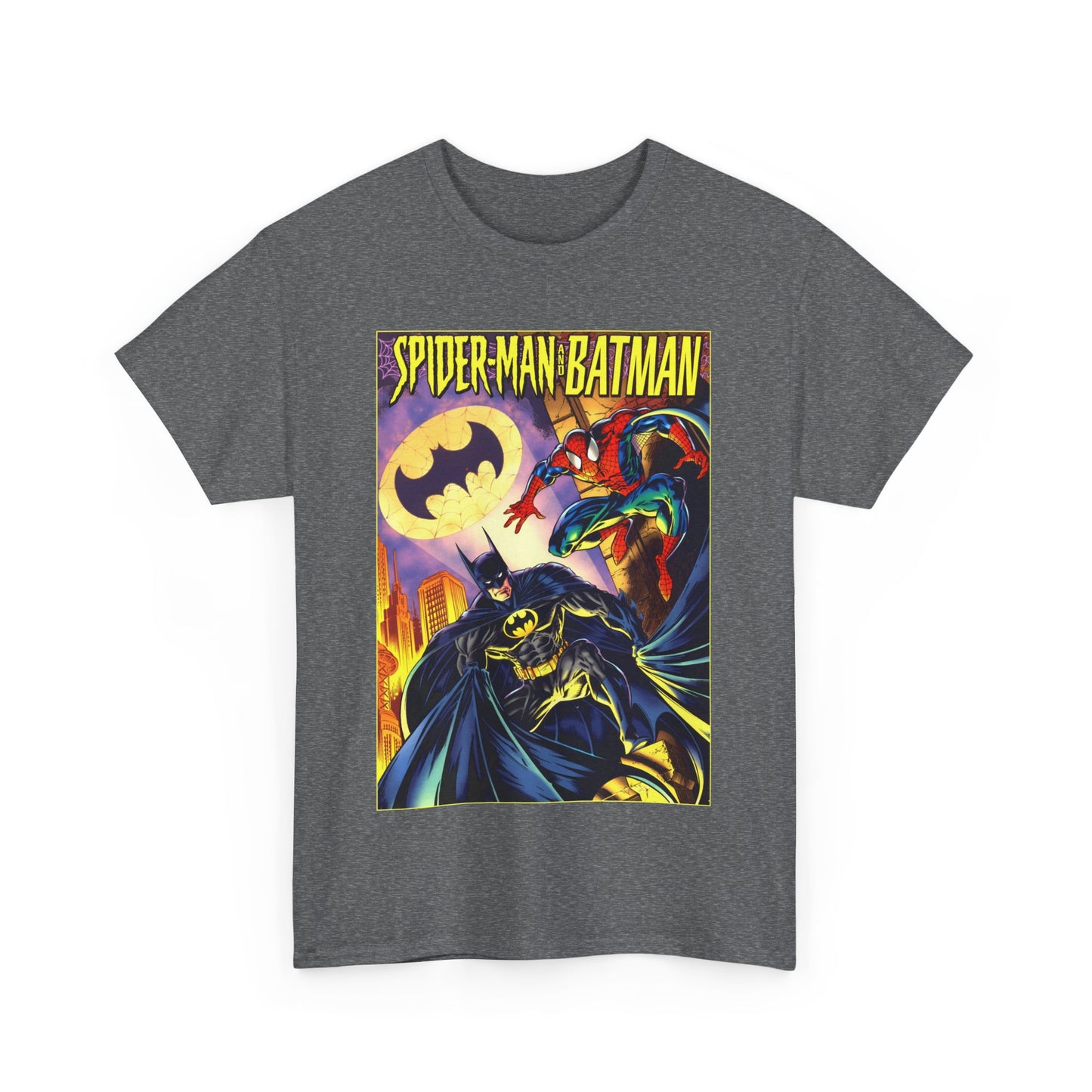 Batman/Spider-Man Shirt - Mark Bagley Art - DC Comics/Marvel Comics Cross-Over From the 1990s
