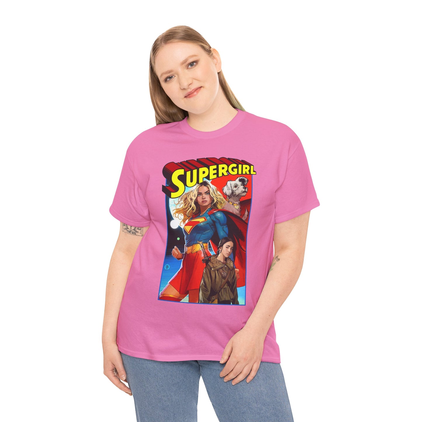 Supergirl & Krypto T-Shirt - Dan Mora Art - Upcoming 2026 Movie with Milly Alcock - DC Comics