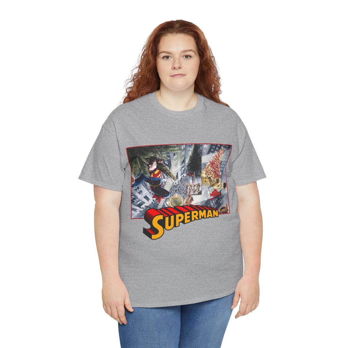 Superman Christmas Tree T-Shirt - Alex Ross Art - DC Comics