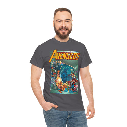 Avengers Vs Guardians of the Galaxy T-Shirt - George Perez Art - Tomorrow's Avengers - Thor, Captain America, Iron Man, Scarlet Witch, Vision, Wonder Man - Marvel Comics