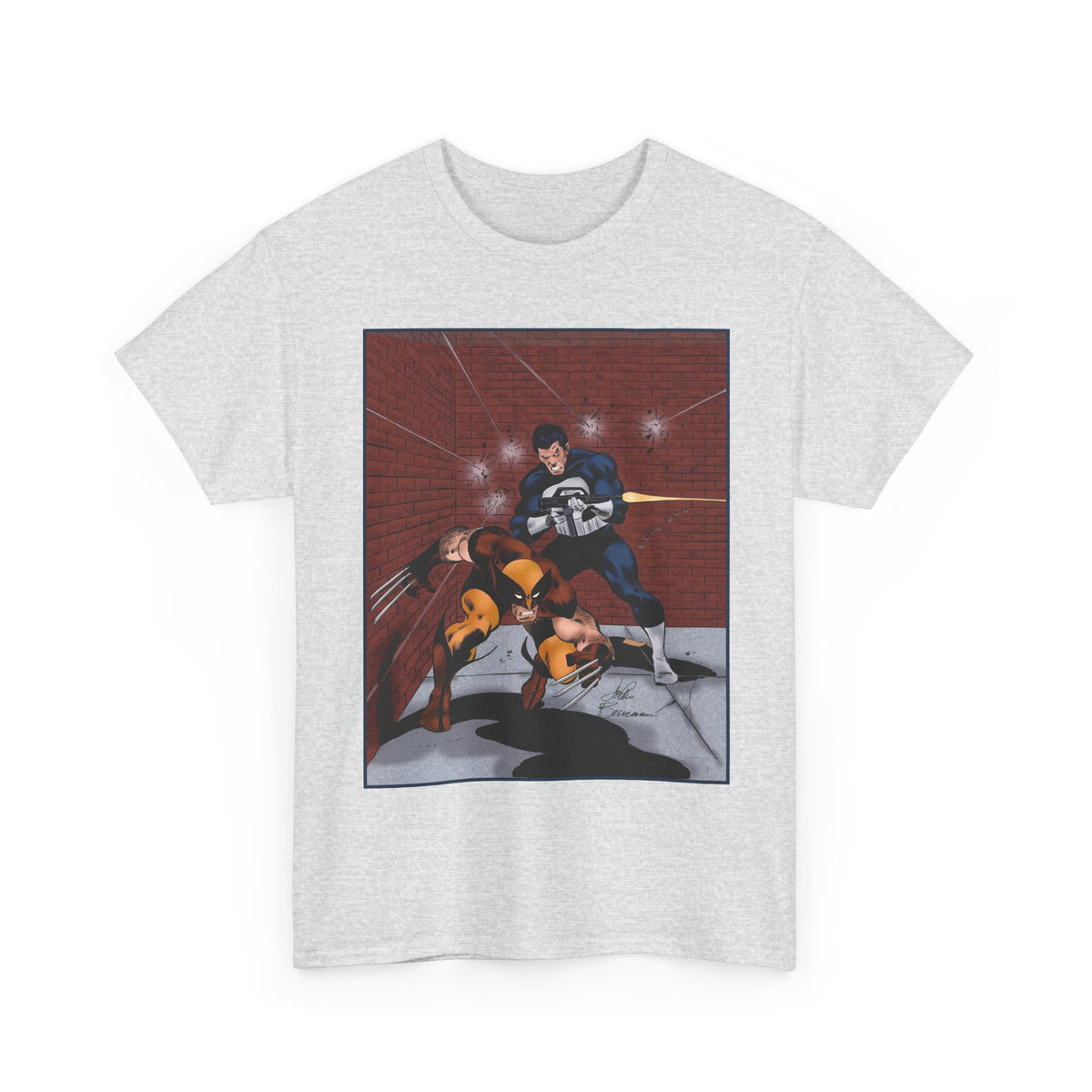 Wolverine & Punisher T-Shirt - John Buscema Art - Marvel Comics