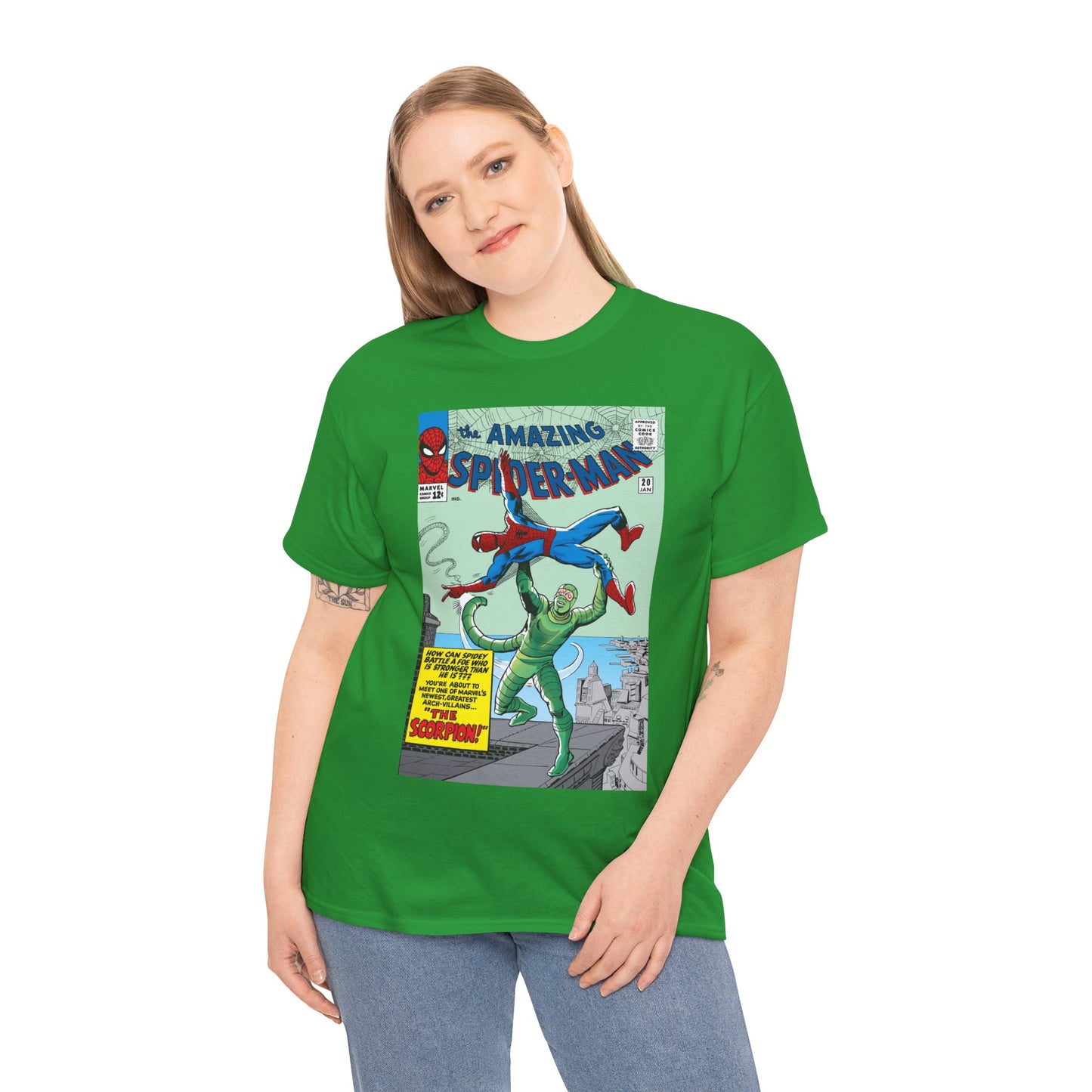 Amazing Spider-Man T-Shirt - Steve Ditko Art - Vs The Scorpion - Marvel Comics
