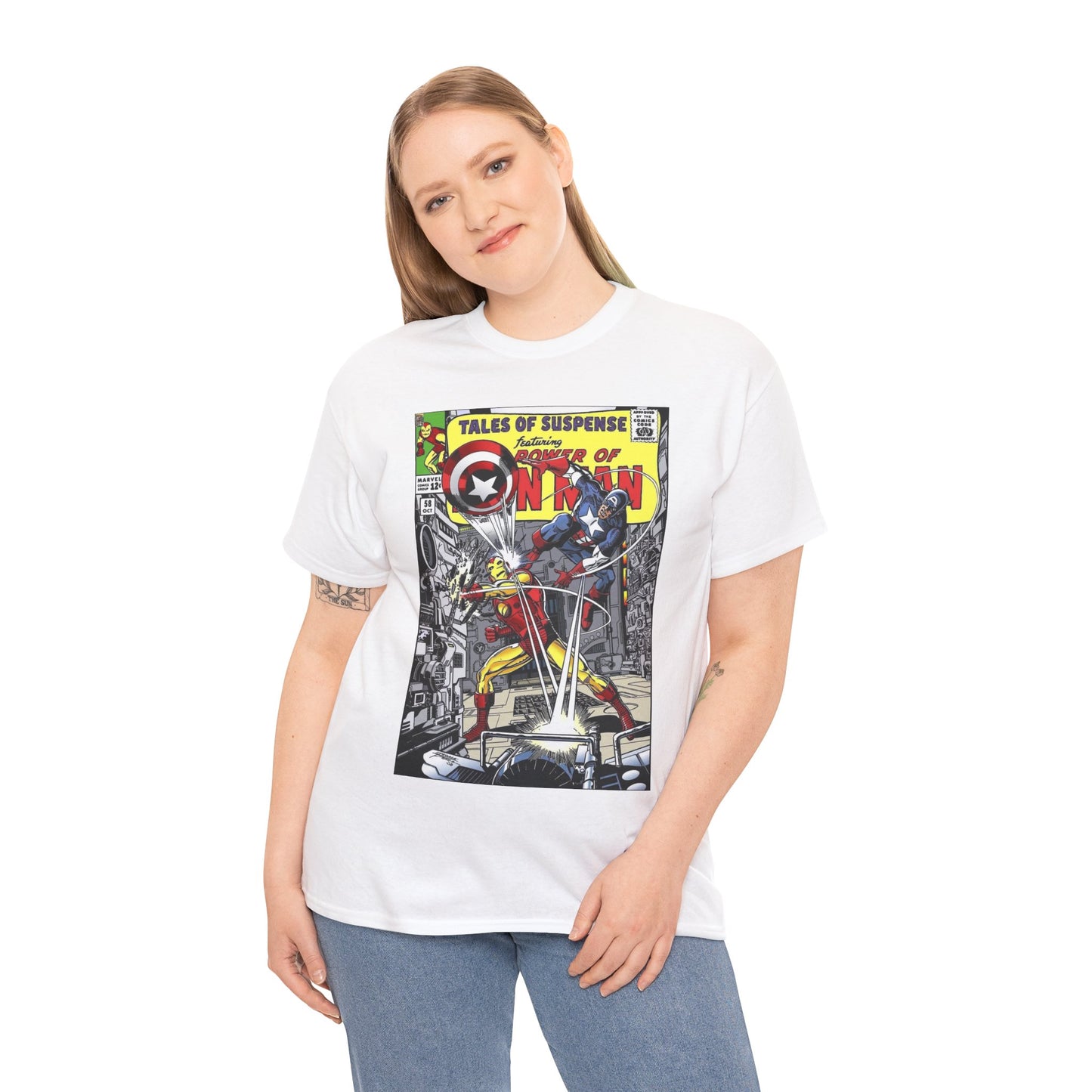 Tales of Suspense T-Shirt - George Perez #58 Cover Homage Art - Captain America & Iron Man - Marvel Comics