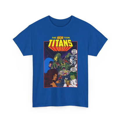 New Teen Titans T-Shirt - George Perez Art - 1980s DC Digest Artwork - Raven, Cyborg, Changeling, Starfire - DC Comics