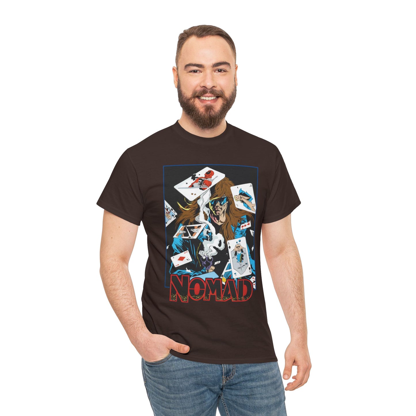 Nomad T-Shirt - S. Clarke Hawbaker, Mark McKenna Art - Jack Monroe - Playing Cards with Deadpool & Bushwacker - Marvel Comics