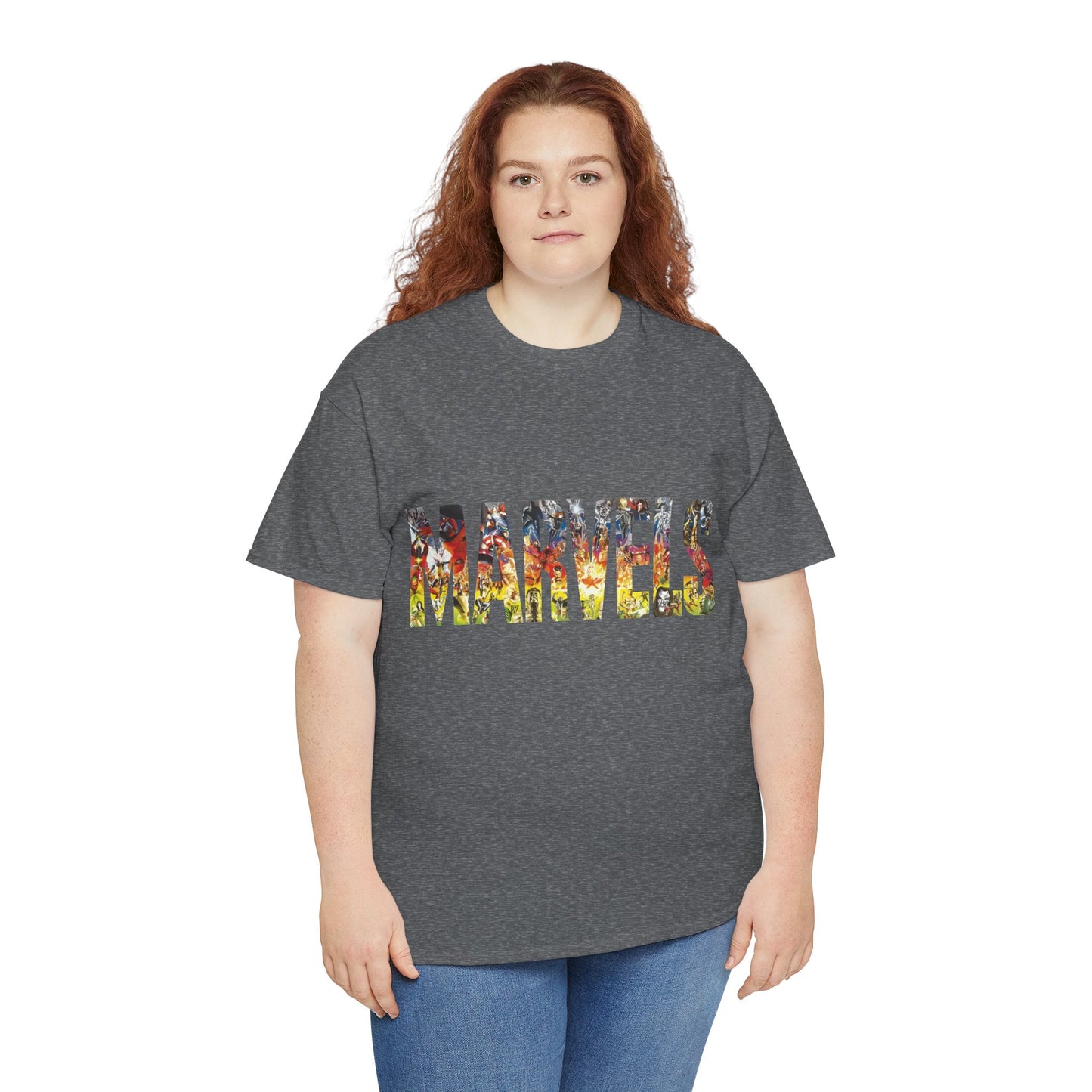 Marvels T-Shirt - Alex Ross Art from the popular Kurt Busiek Story - Spider-Man, Fantastic Four, X-Men, Hulk, Captain America, Thor, Iron Man - Marvel Comics
