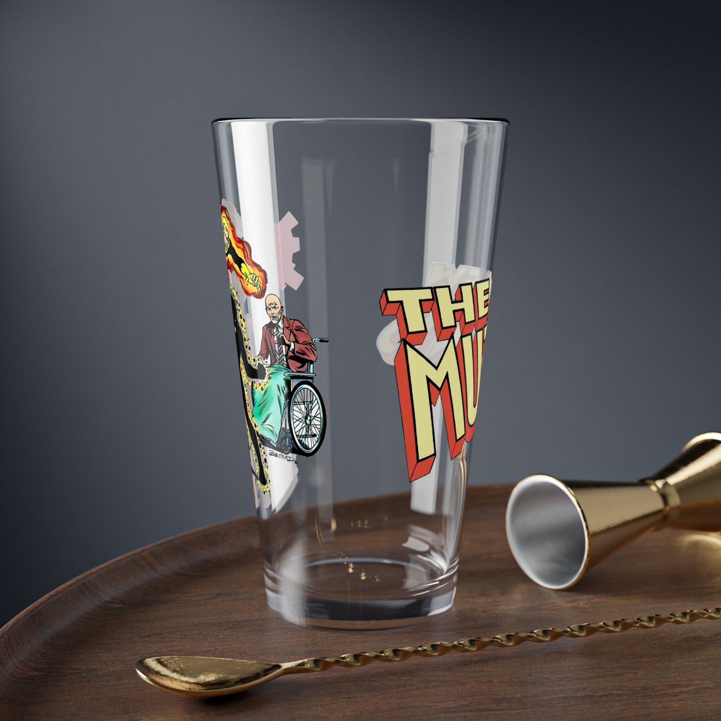 New Mutants Pint Glass, 16oz - Marvel Comics - Sunspot, Wolfsbane, Cannonball - X-Men Family - Mutants
