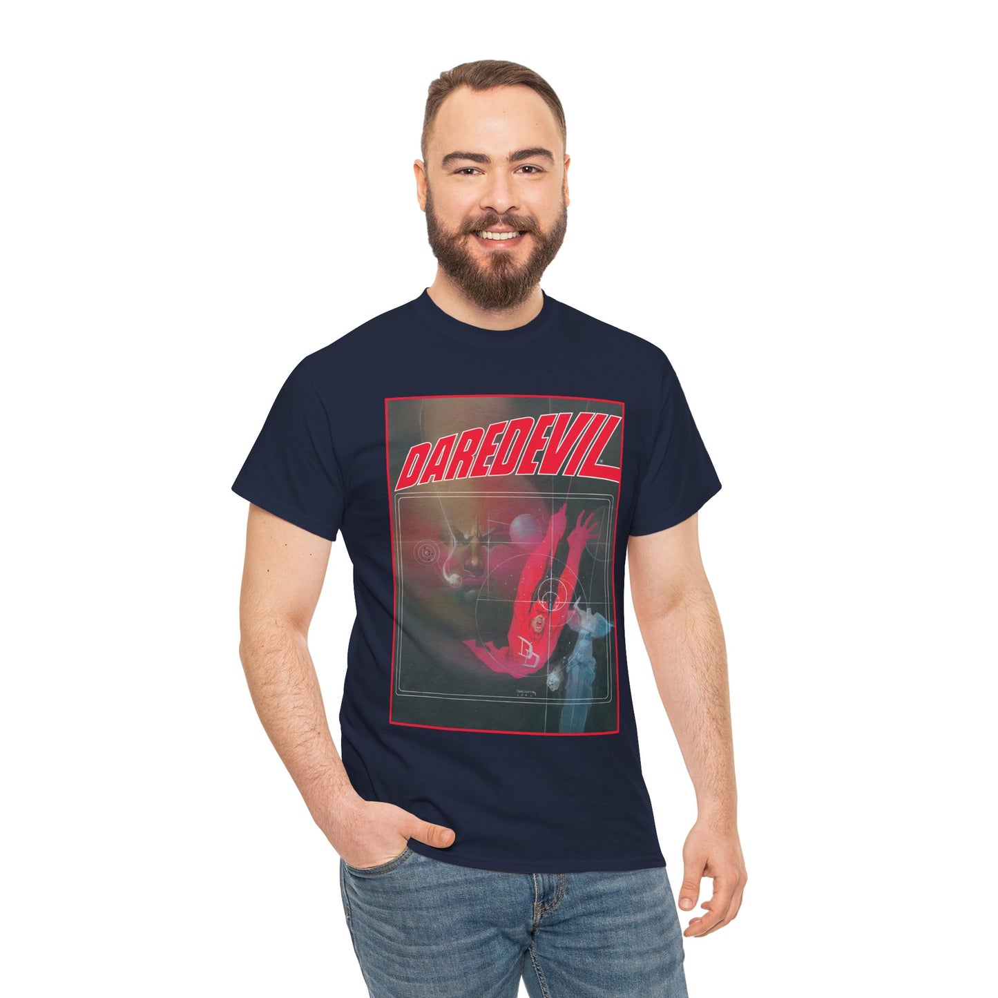 Daredevil T-Shirt - Bill Sienkiewicz Art - Marvel Graphic Novel Love & War - Vs Kingpin - Frank Miller Story