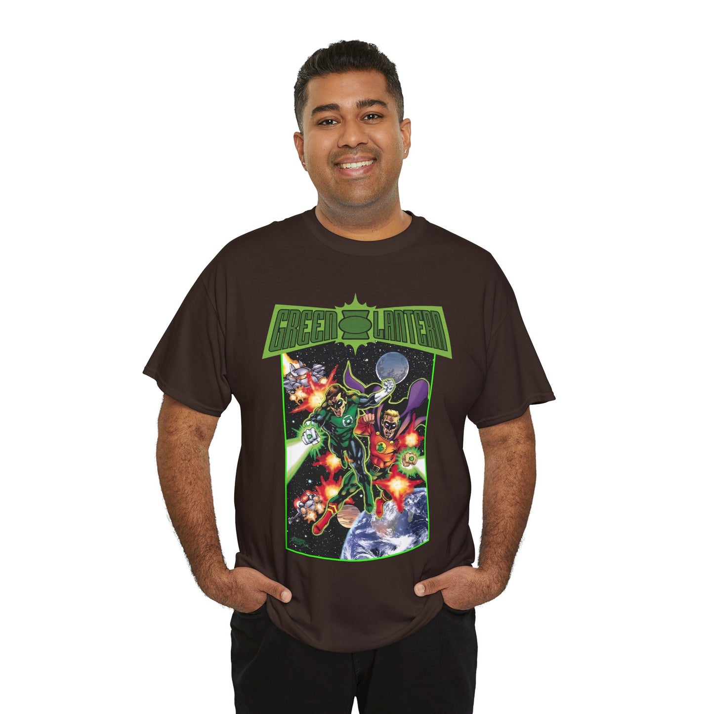 Green Lantern T-Shirt - George Perez Art - Hal Jordan & Alan Scott - Silver Age & Golden Age - DC Comics