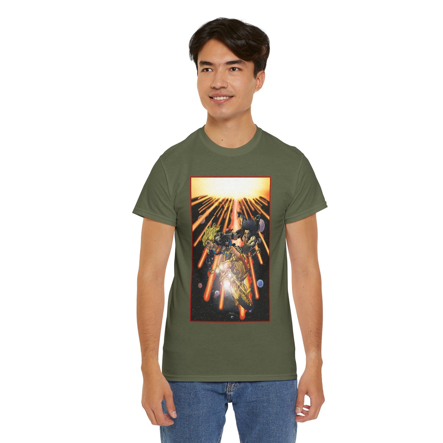 Supergirl & Lobo T-Shirt - George Perez Art - Brave and the Bold #4 Cover Art - 2026 Movie with Milly Alcock and Jason Momoa - DC Comics