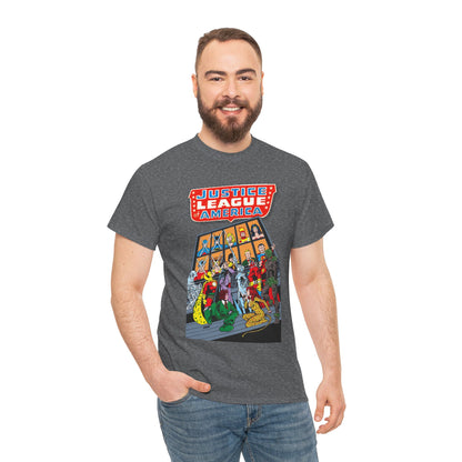 Justice League of America T-Shirt - George Perez Art - Wonder Woman, Hourman, Batman, Firestorm - SSOSV - DC Comics