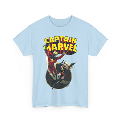 Captain Marvel T-Shirt - George Perez Art - Mar-Vell & Carol Danvers - Kree Empire - Marvel Comics
