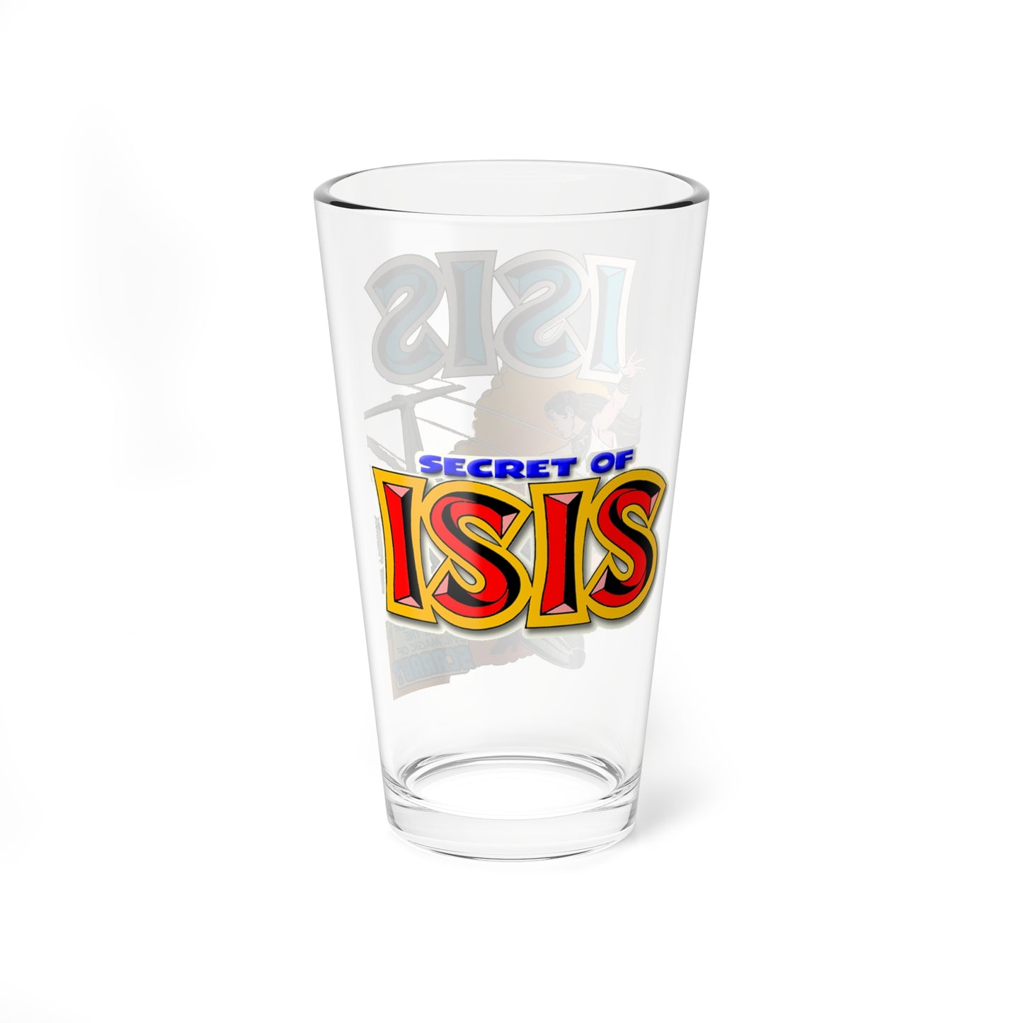 Isis Pint Glass, 16oz - DC Comics Art 1970s - Shazam/Captain Marvel TV Link - Popular TV Show Adaptation