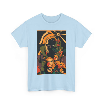 Justice Society T-Shirt - Michael Cho Art - New History of the DC Universe Cover - Black Canary, Starman, Hourman, Sandman - DC Comics